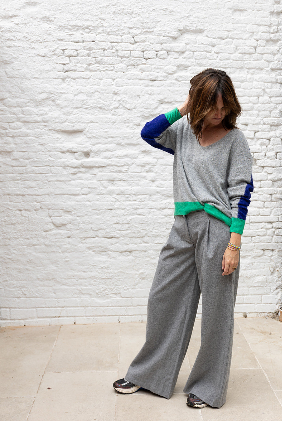 WESLEY Pantalon - Grey melange