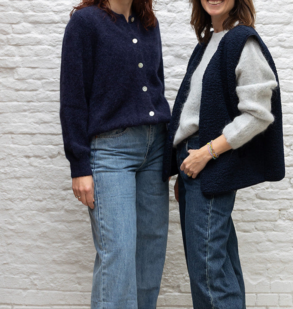 FRIE cardigan - Nachtblauw