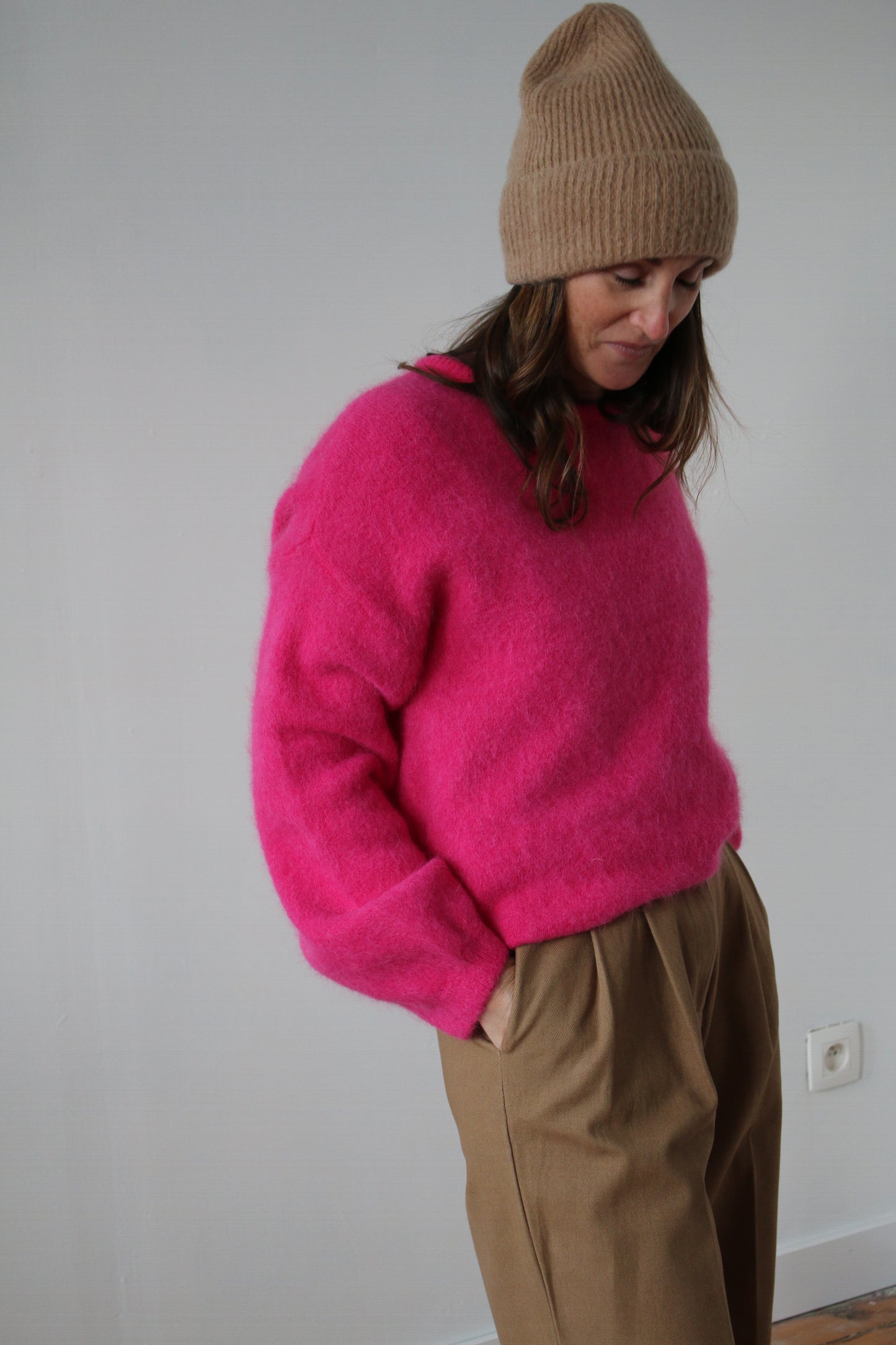 Muts met rib - Beige