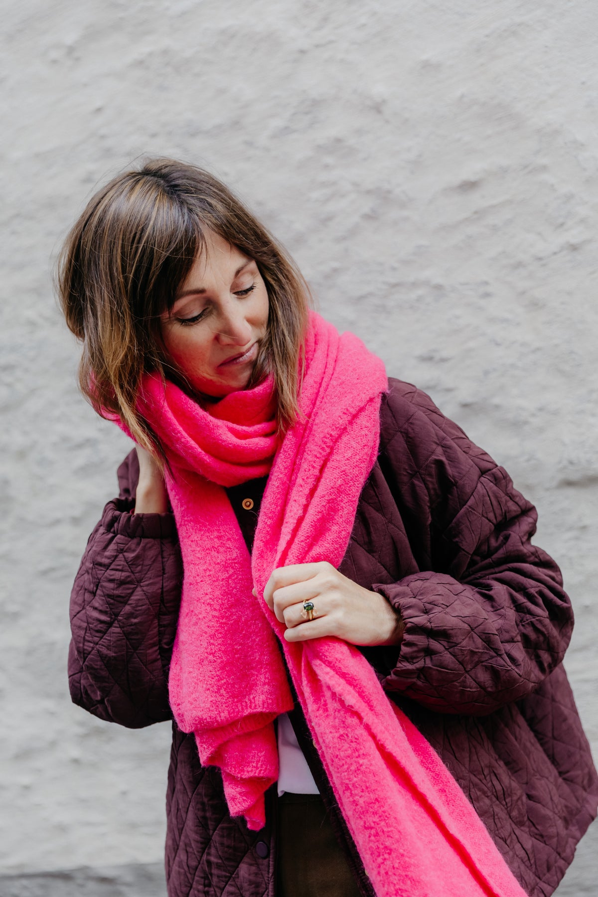 AB sjaal - Neon pink