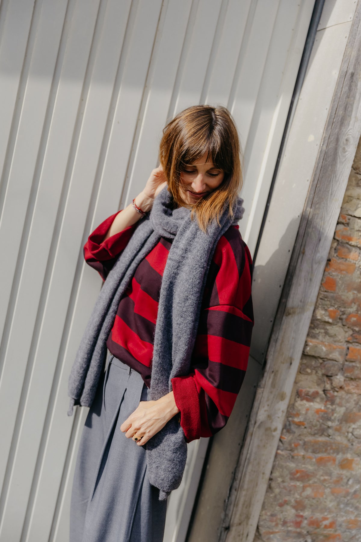 GI Block stripe - bordeaux