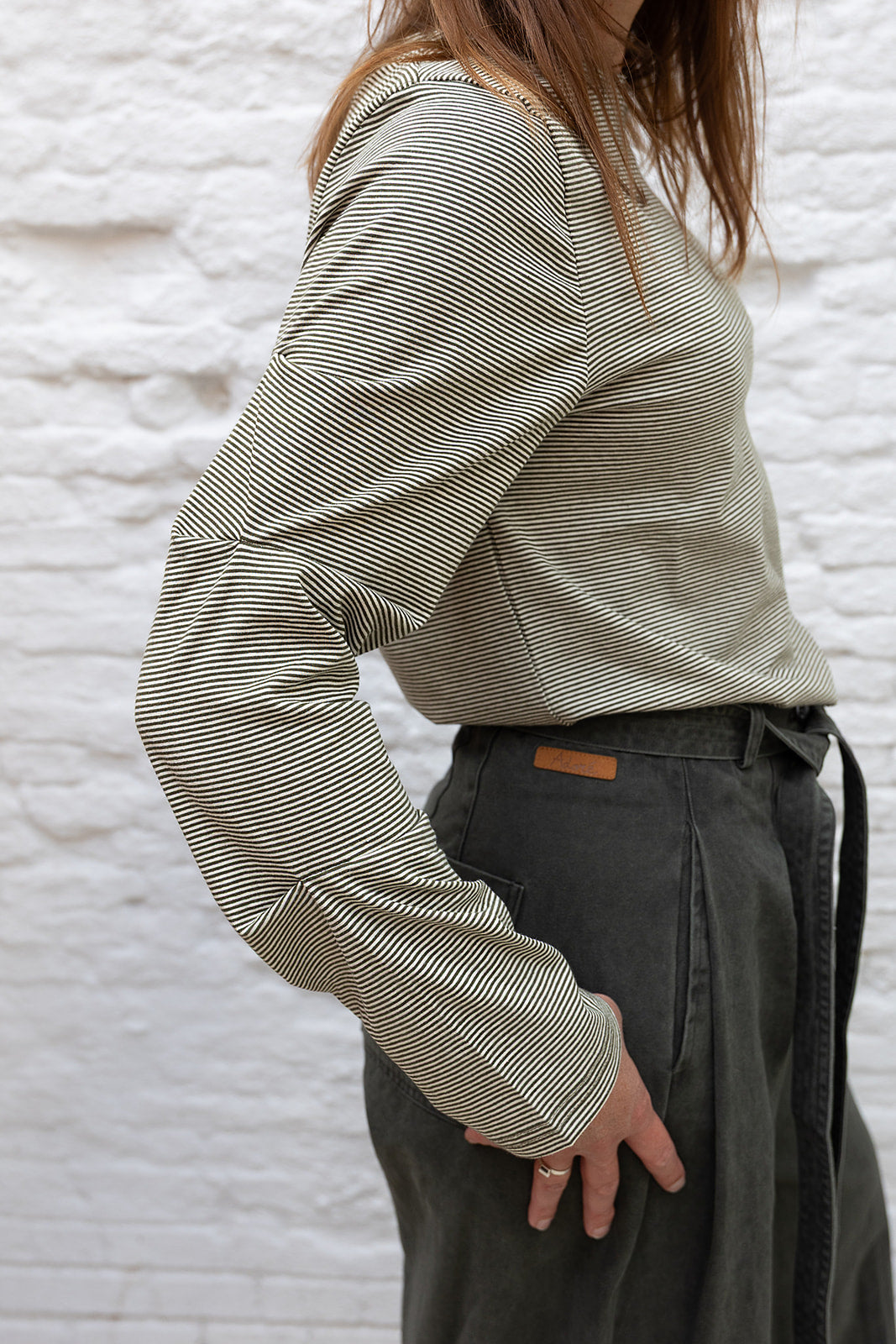 STRIPE T-shirt - Kaki