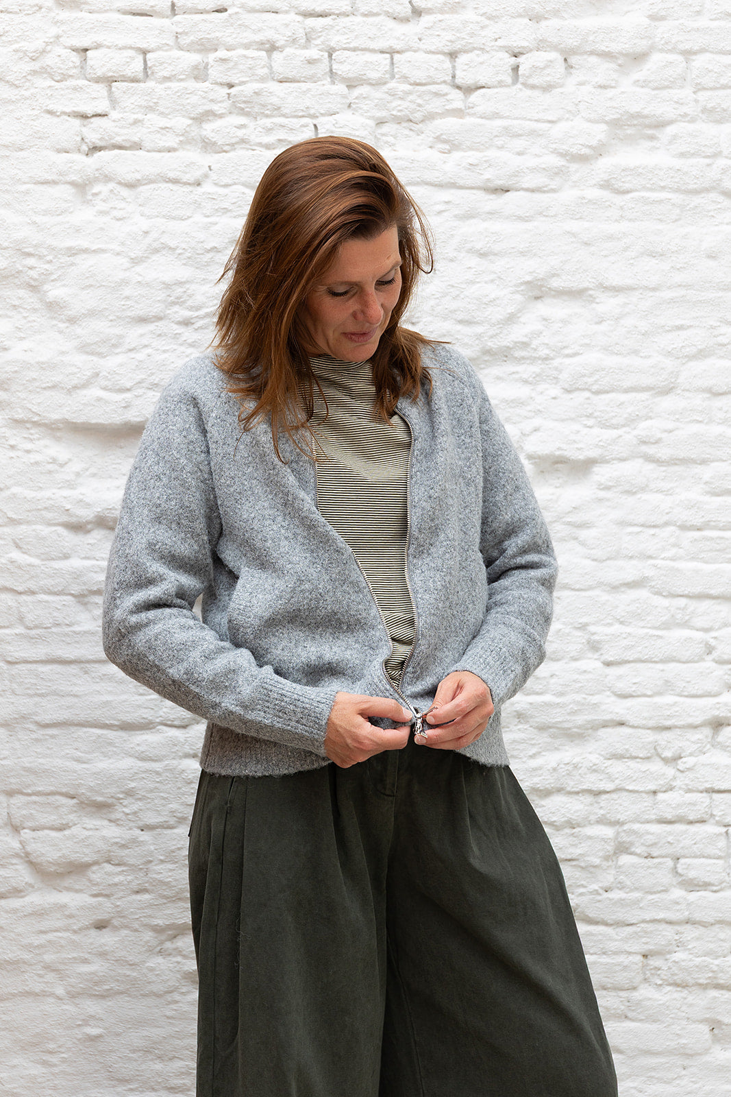 PAYTON cardigan - Grey melange