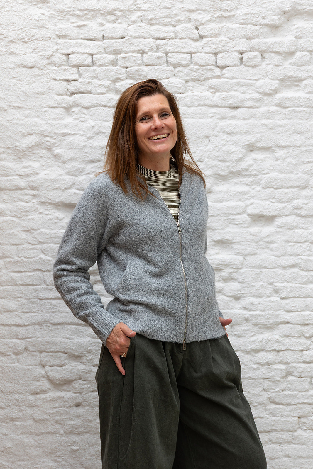 PAYTON cardigan - Grey melange