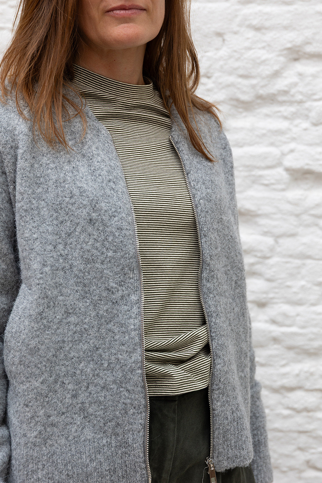PAYTON cardigan - Grey melange