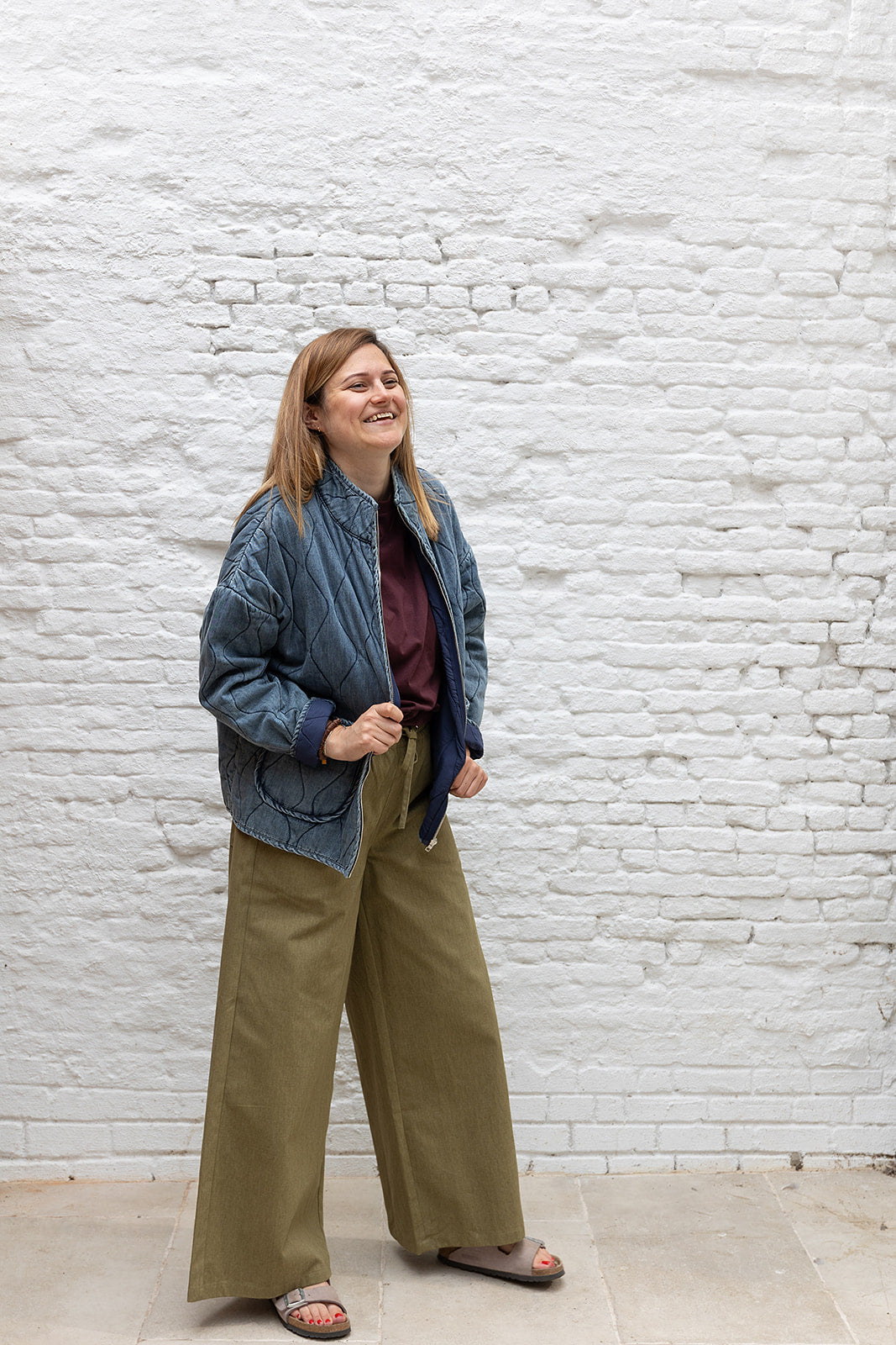 OLIVE Vest - Washed denim