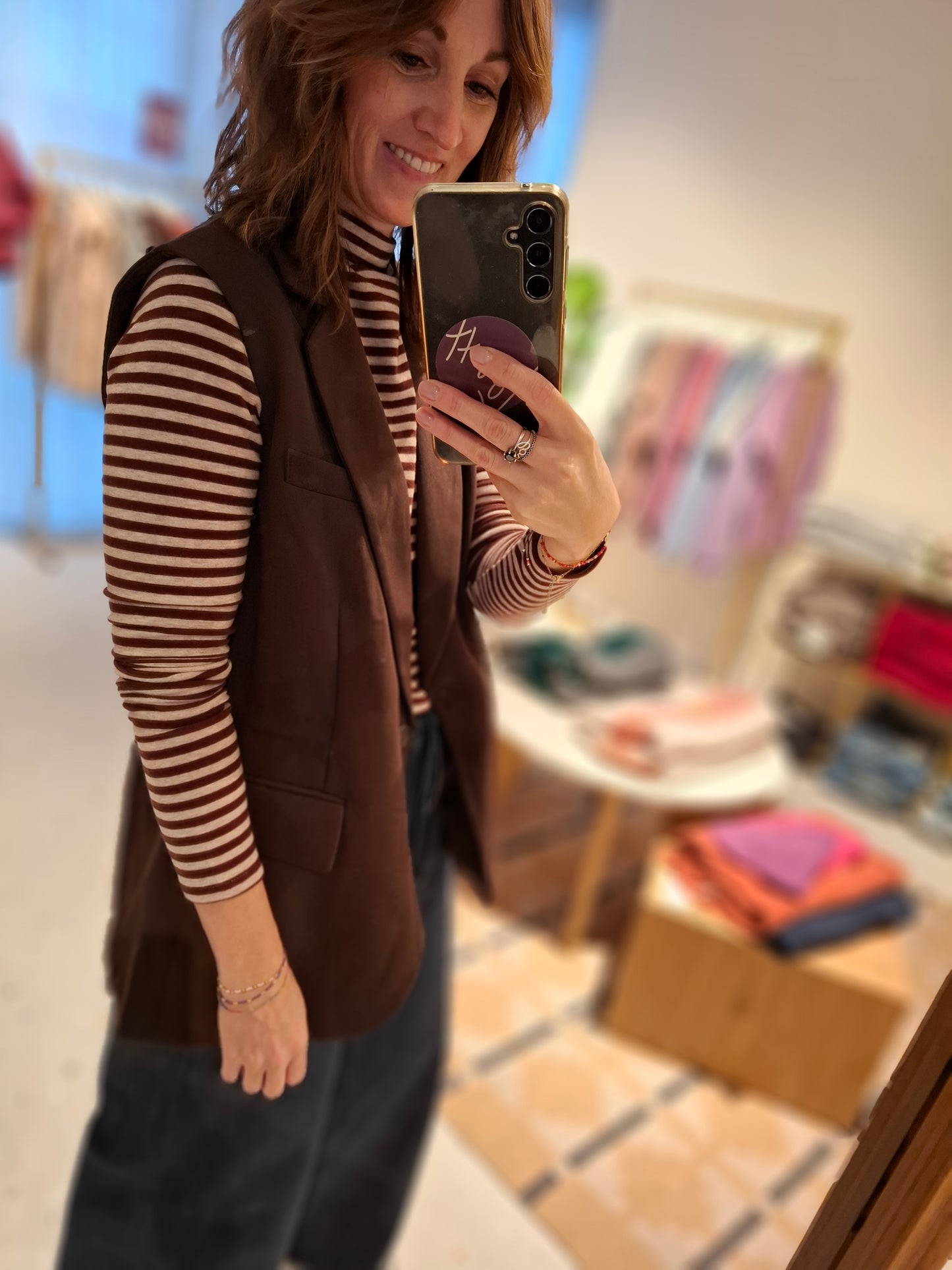 RO T-shirt - Bordeauxbruin