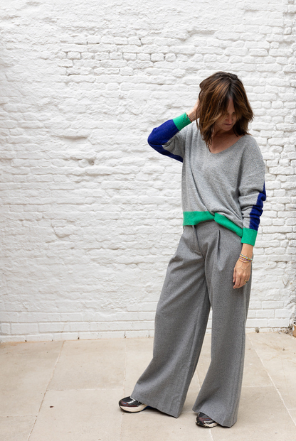WESLEY Pantalon - Grey melange