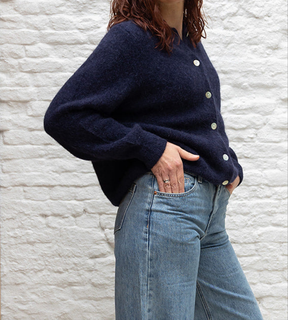 FRIE cardigan - Nachtblauw