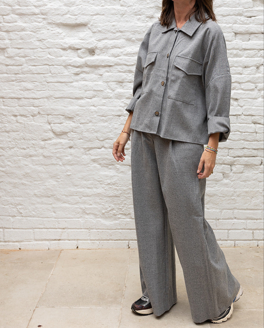 WESLEY Pantalon - Grey melange