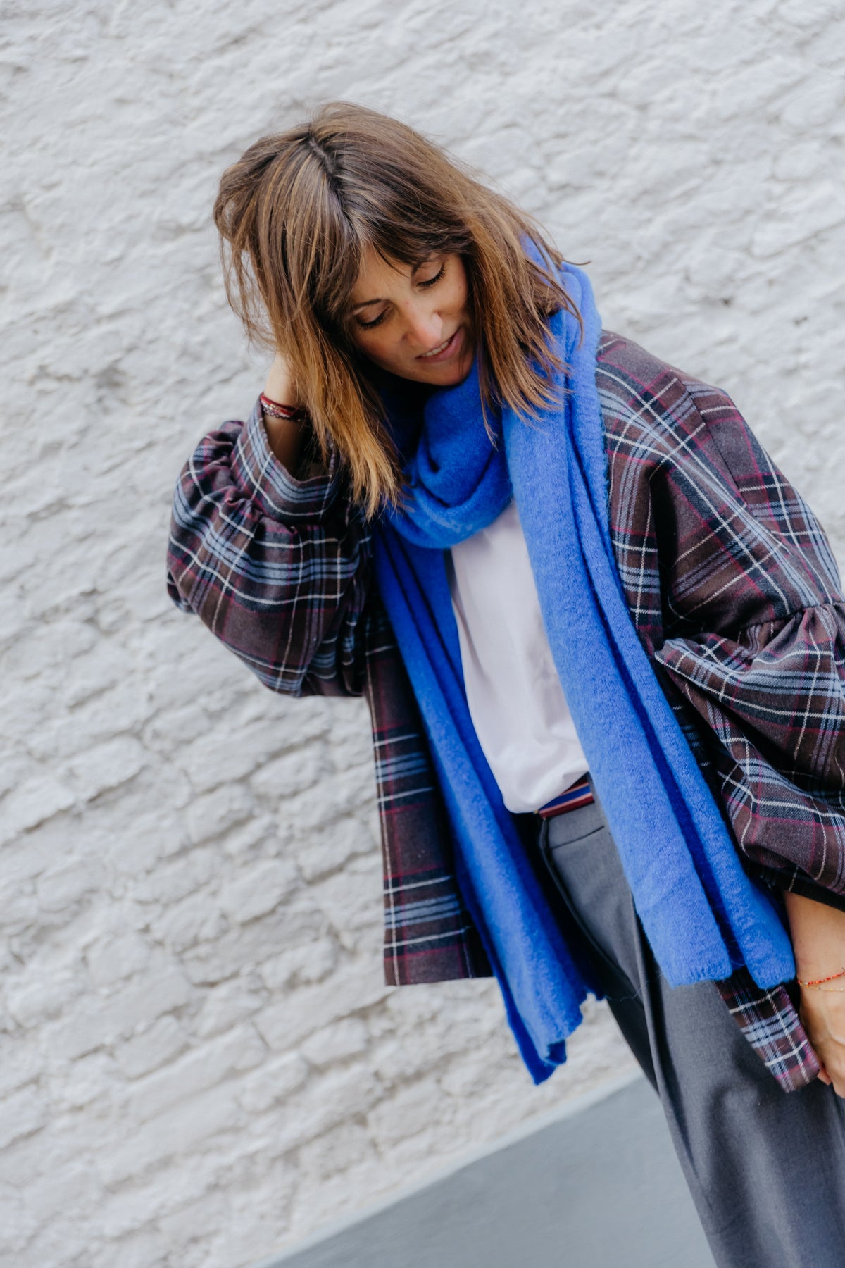 AB sjaal - Electric blue