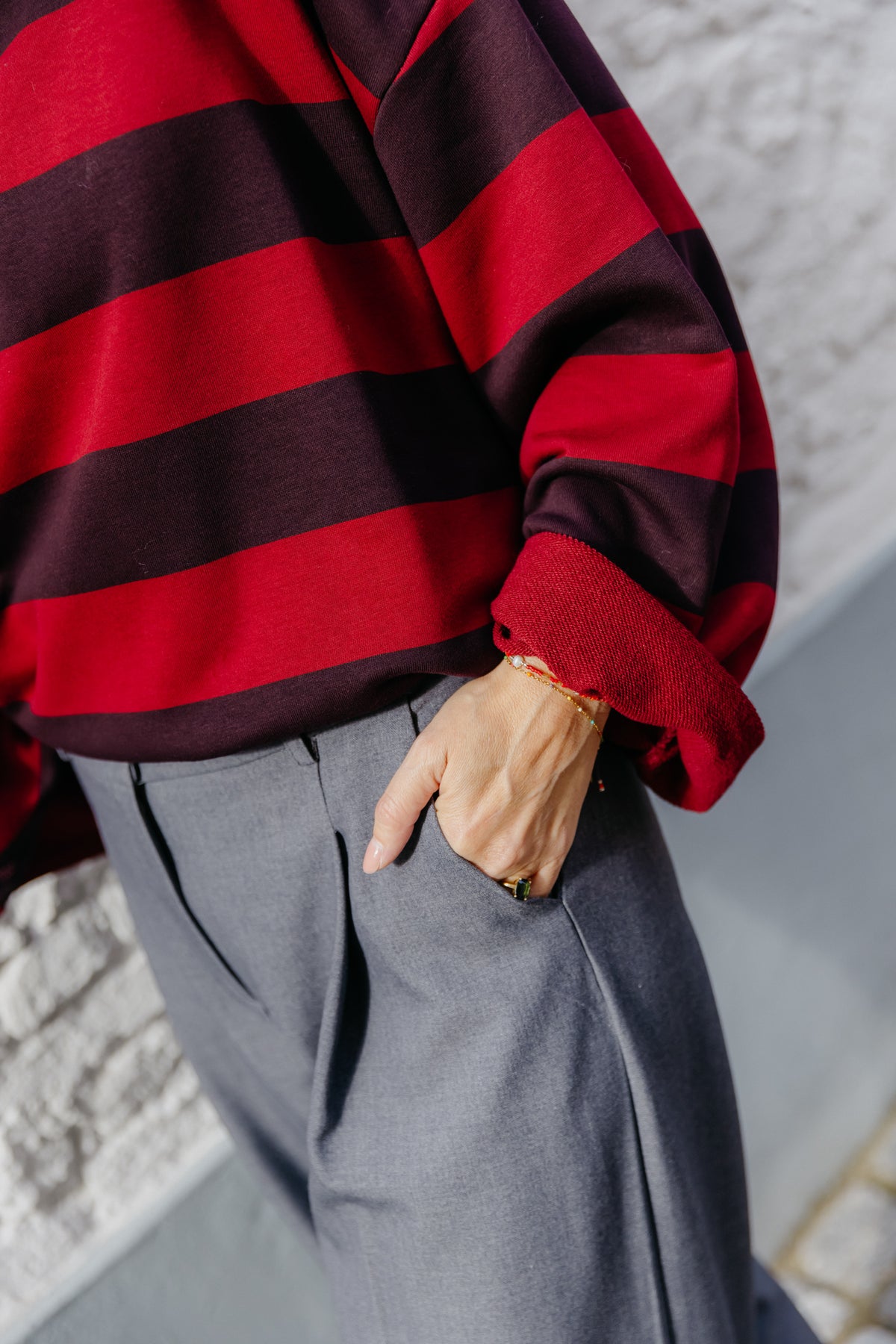 GI Block stripe - bordeaux