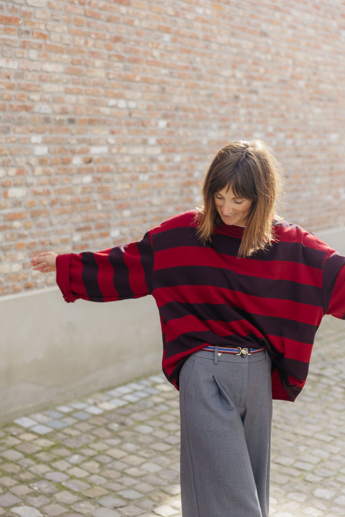 GI Block stripe - bordeaux