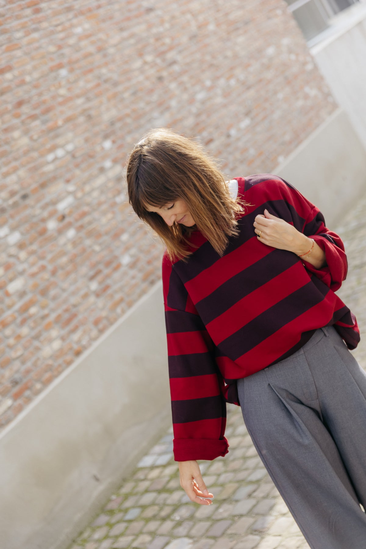 GI Block stripe - bordeaux