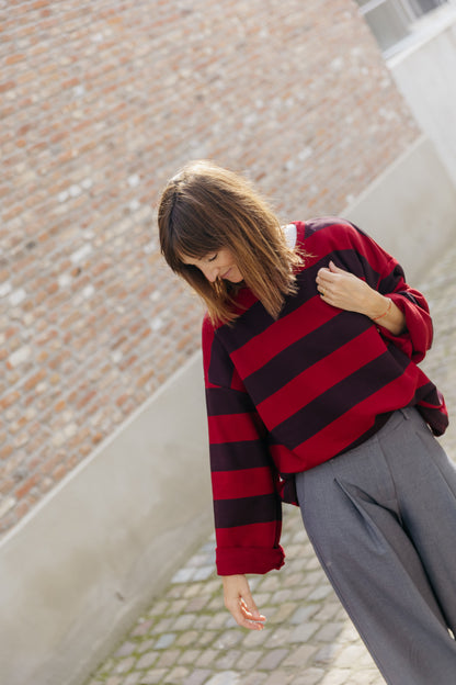 GI Block stripe - bordeaux