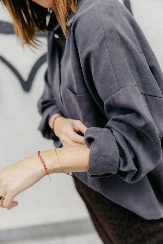 SQ cupro blouse - Gris