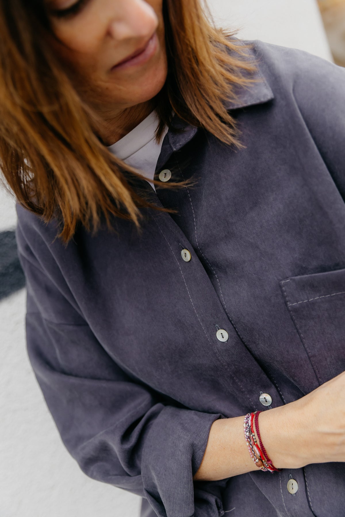 SQ cupro blouse - Gris