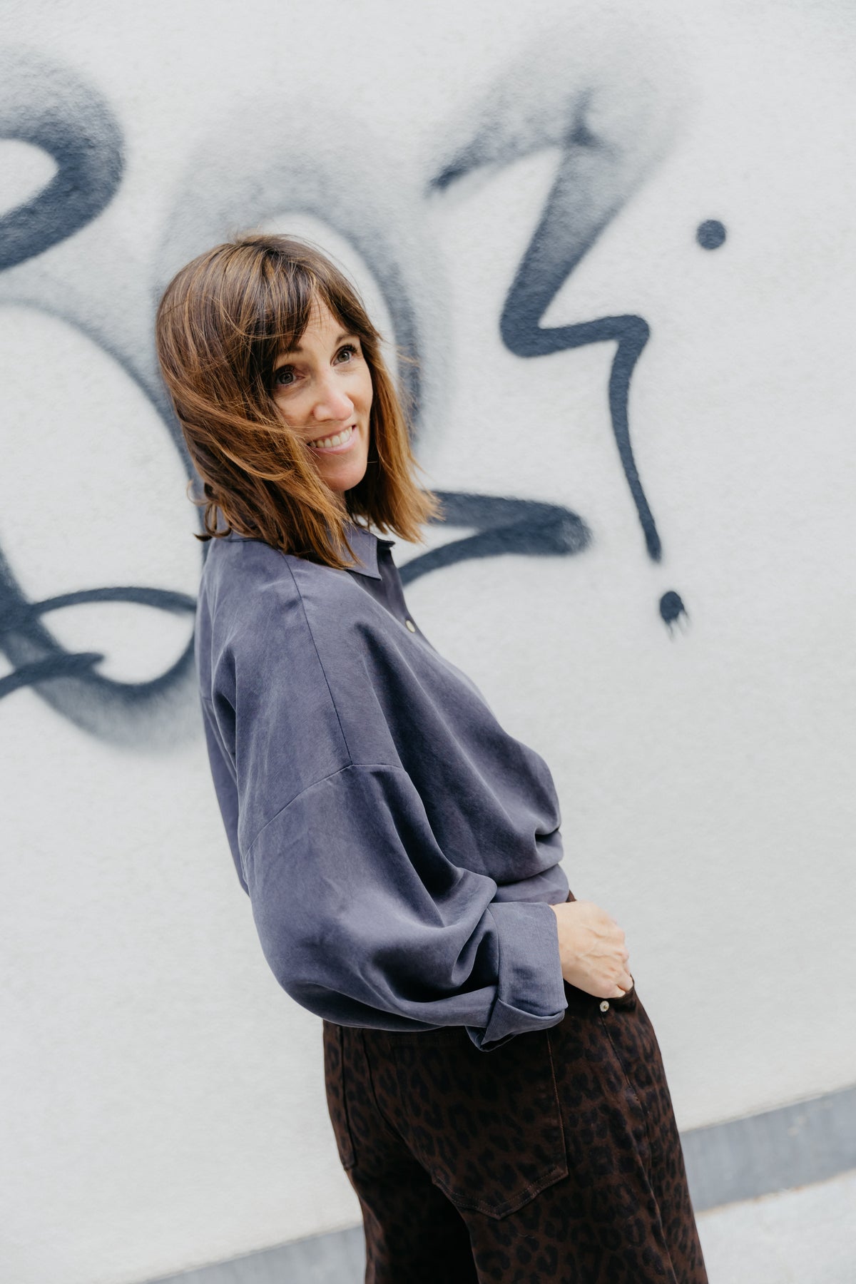 SQ cupro blouse - Gris