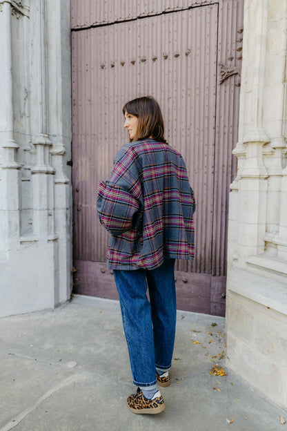 GI vest geruit - Bordeaux