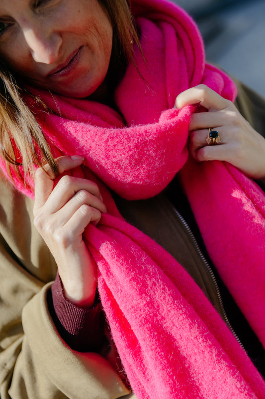 AB sjaal - Neon pink