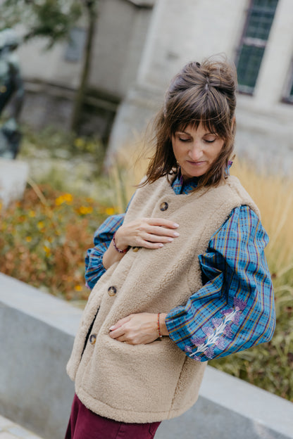 FQ EDDY waistcoat - Moon bean