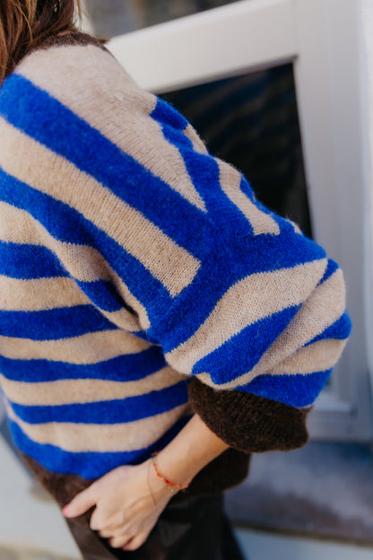 WS pull stripe - kobalt