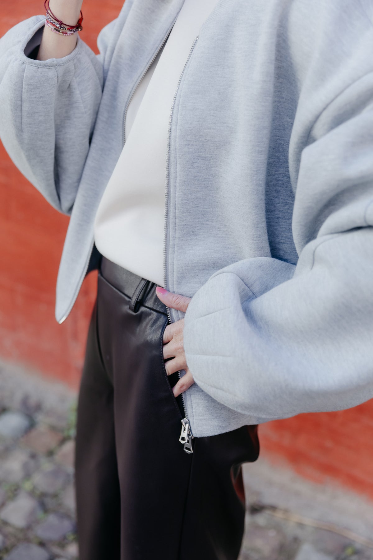 MS Maddy cardigan - grey melange