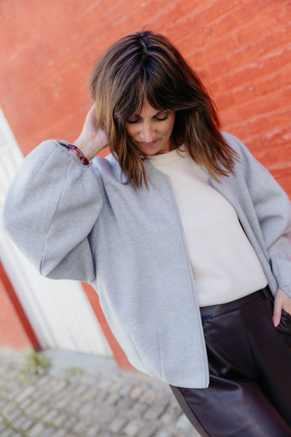 MS Maddy cardigan - grey melange