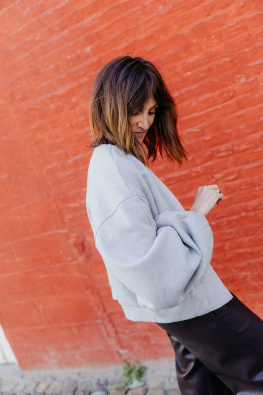 MS Maddy cardigan - grey melange