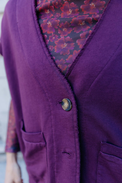 RI sweat gilet - Bordeaux