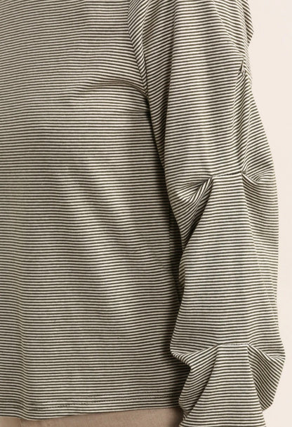STRIPE T-shirt - Kaki