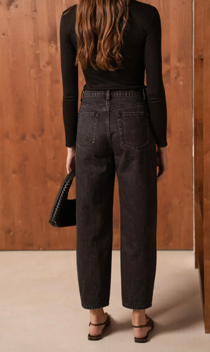 Barrel denim - Washed black