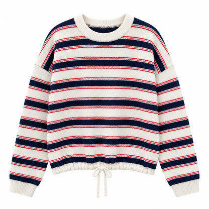 KY Belle pull - Ecru/navy/red