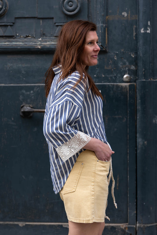 IDALIE blouse - Blue stripes