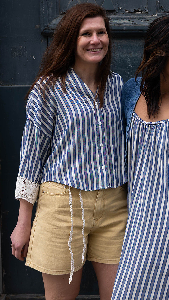 IDALIE blouse - Blue stripes