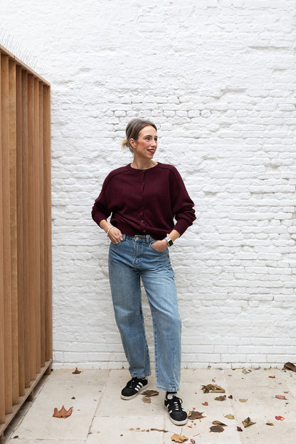 BURY cardigan - Bordeaux