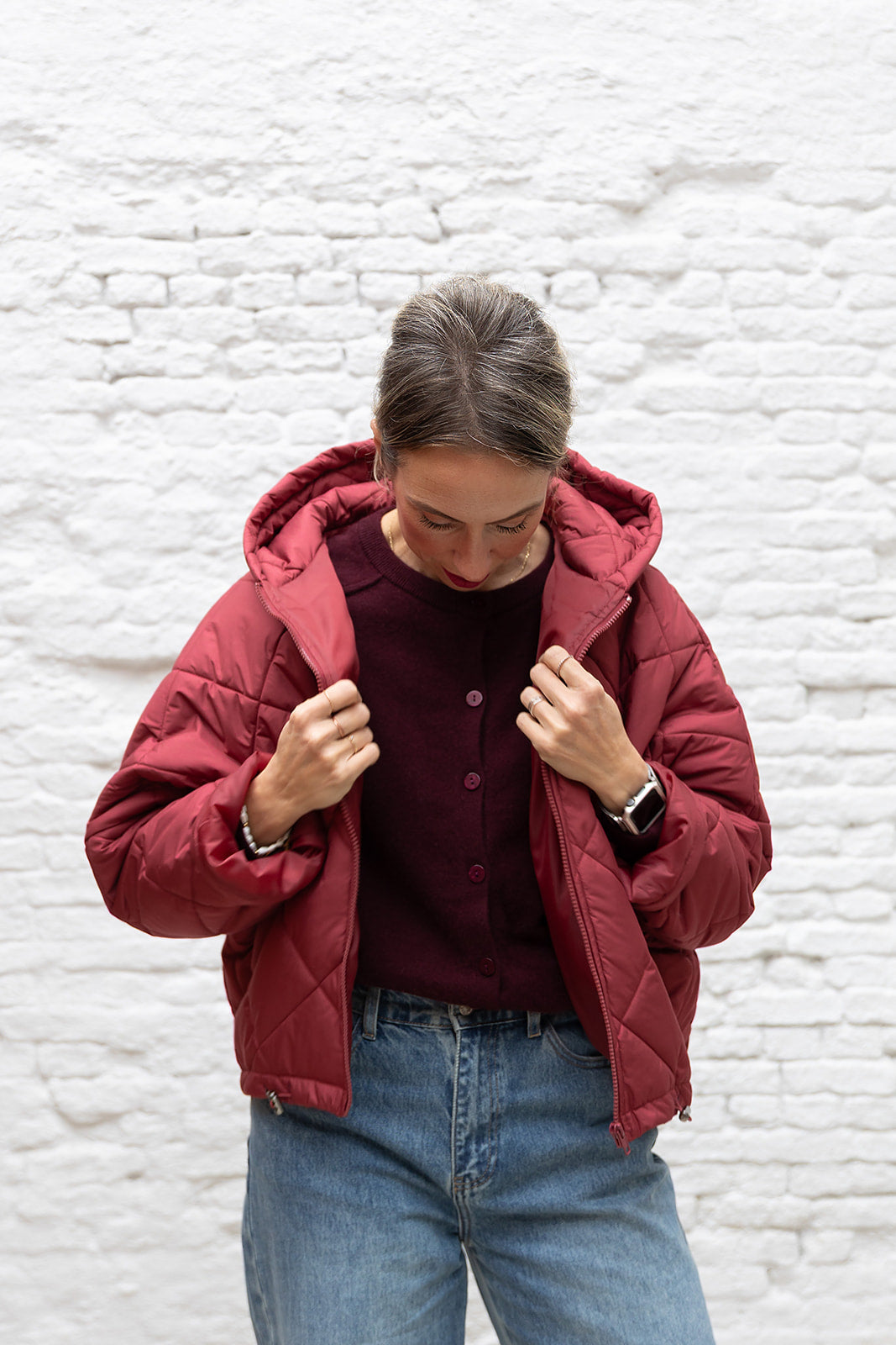 ESTELLE puffer -Brique