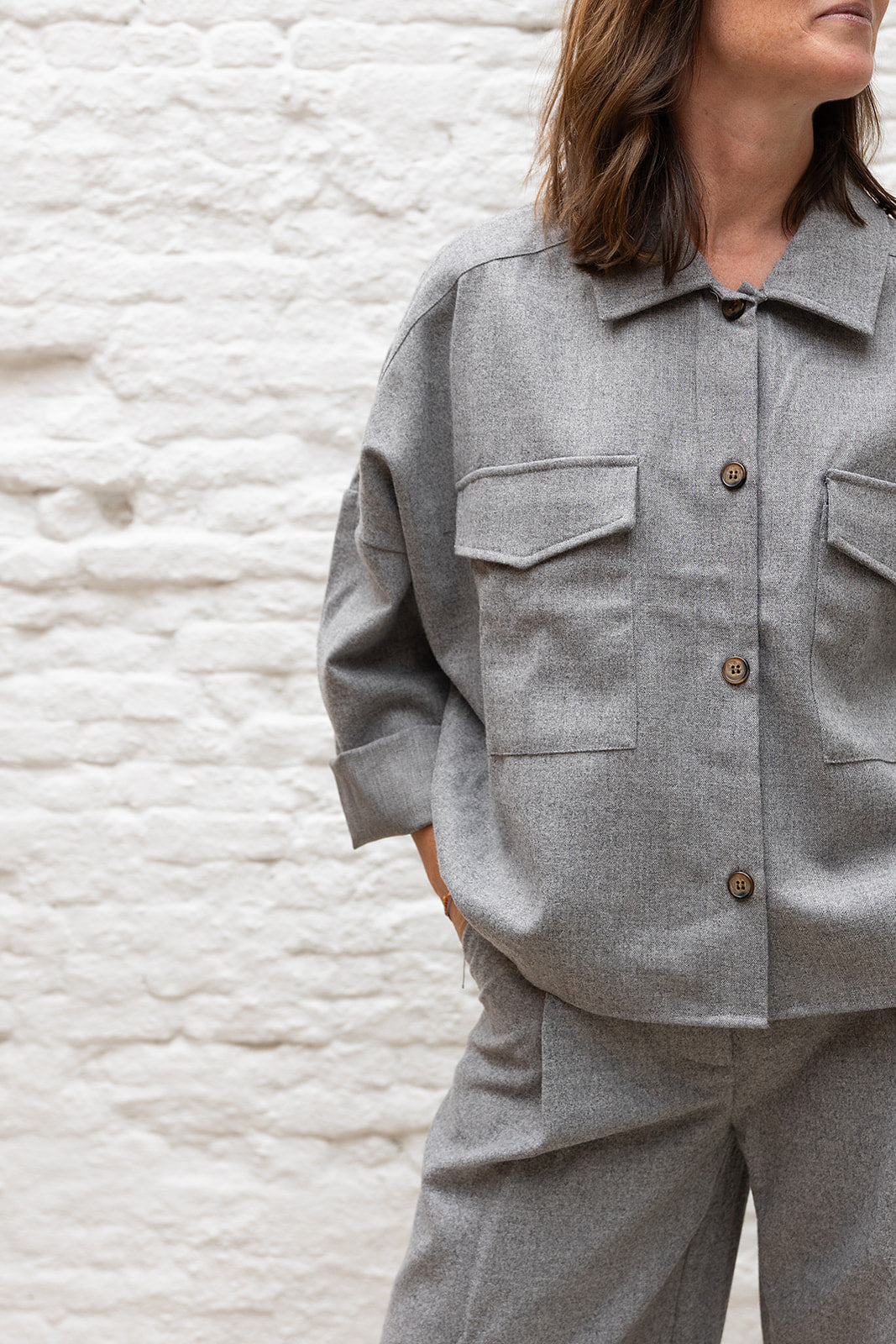 LYLOU vest - Grey melange