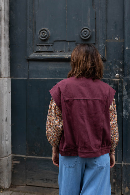 BURY gilet - Bordeaux
