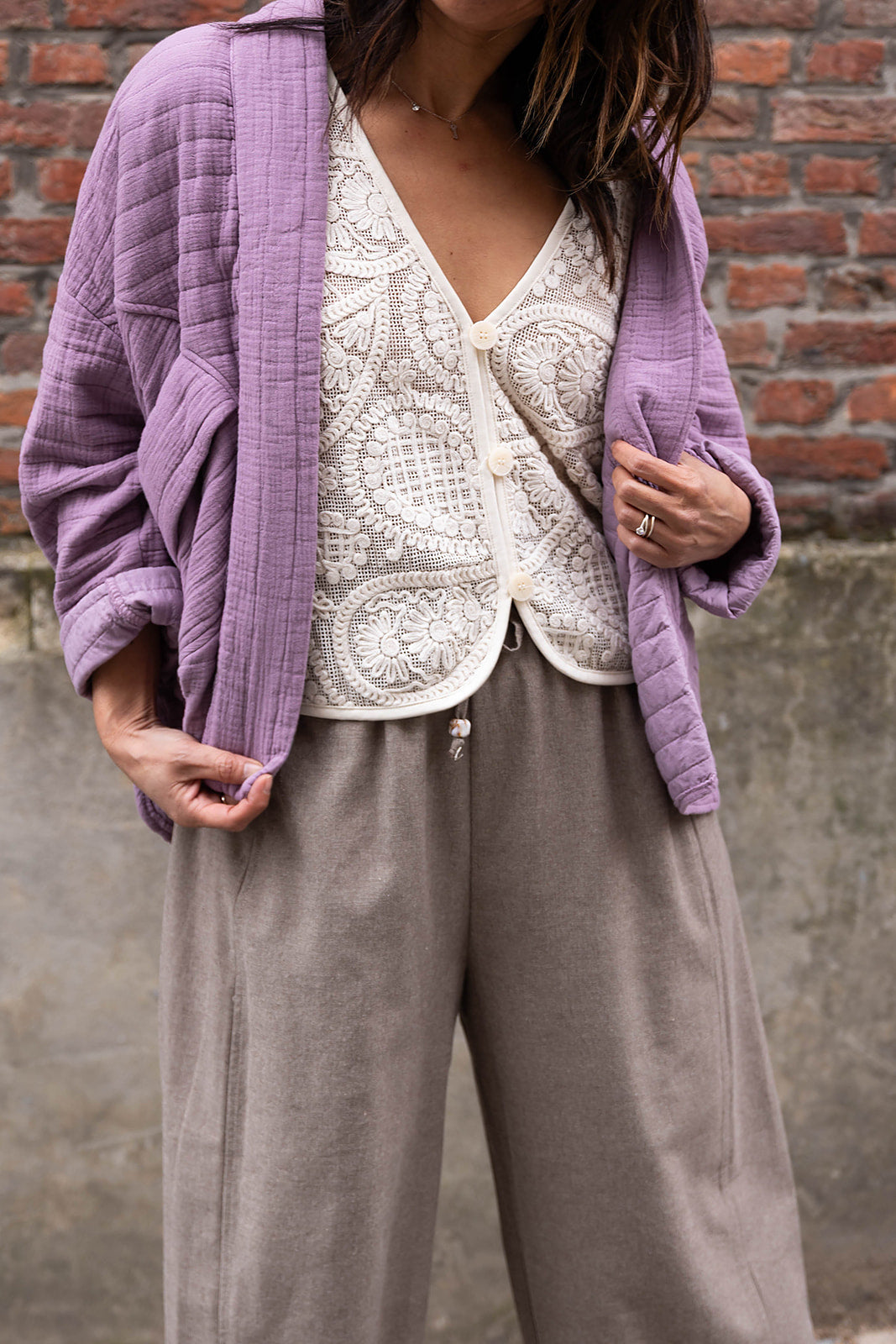 CROSSY waistcoat - Ecru
