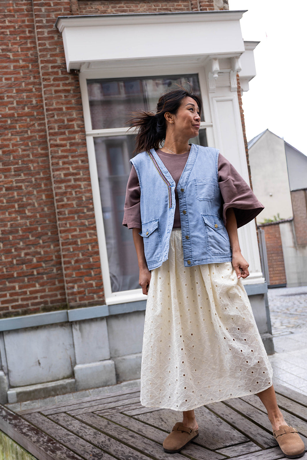 GORGEOUS rok - Ecru