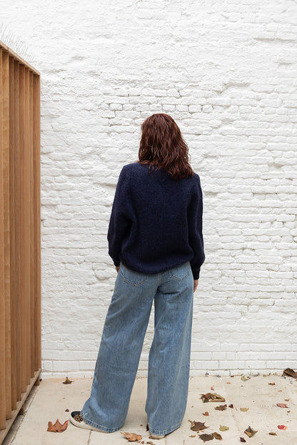 FRIE cardigan - Nachtblauw
