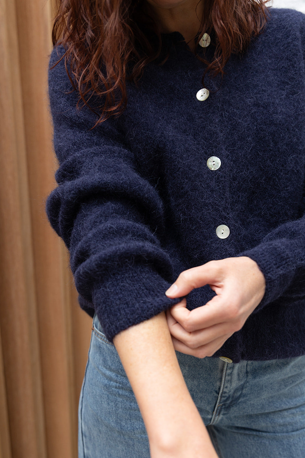 FRIE cardigan - Nachtblauw