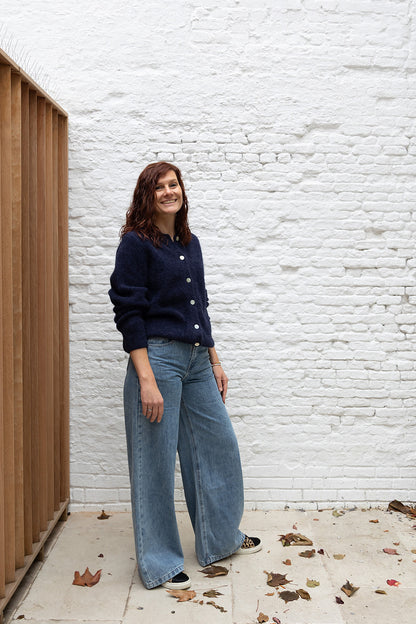 FRIE cardigan - Nachtblauw