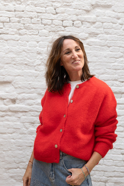 FRIE cardigan - Rood