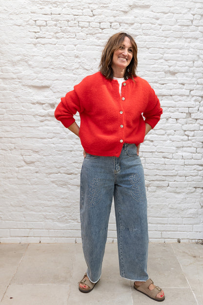 FRIE cardigan - Rood