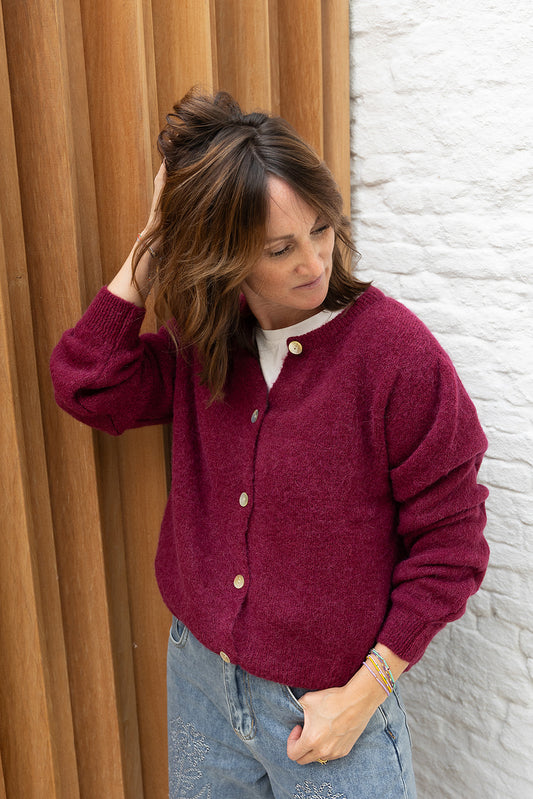 Soda cardigan - Bordeaux
