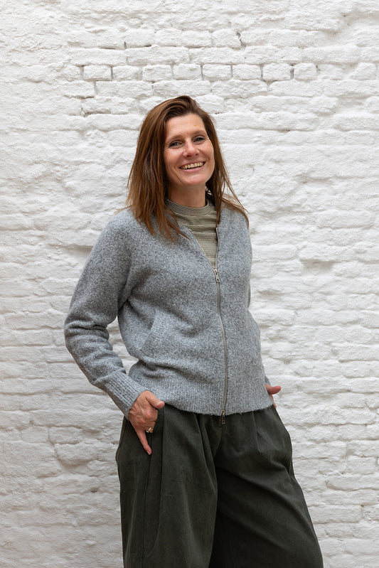 PAYTON cardigan - Grey melange
