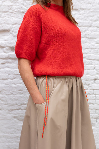 ACACIA rok - Beige fake leder