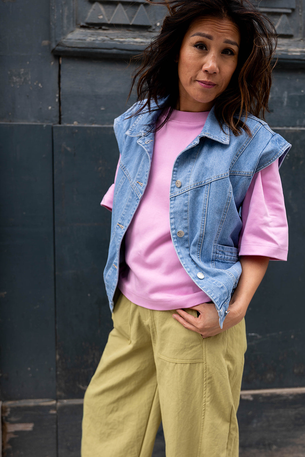 BURY gilet - Denim